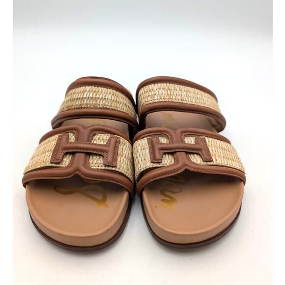 Sam Edelman Rowan Double Strap Slide Sandals Women's Dk Natural Size US6.5M - Picture 2 of 11